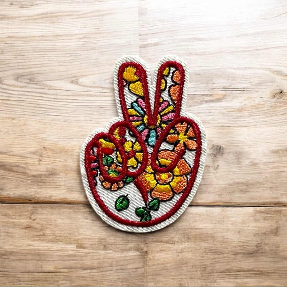 Peace Sign Embroidered Patch